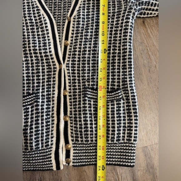 J. Crew • 100% Merino Wool Gold Button Cardigan Sweater - Picture 8 of 11